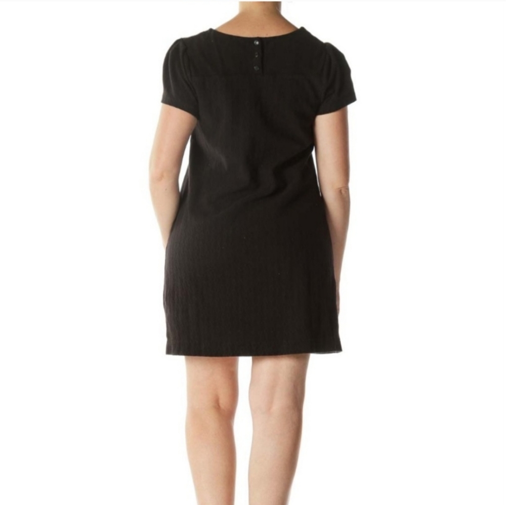 EUC Maeve by Anthropologie Black Textured Dress Size L